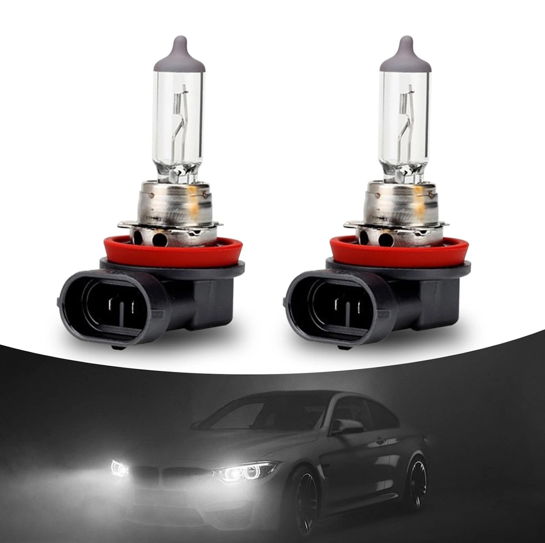 awlbed 2 PCS Car Halogen Fog Light Bulb, 12V 55W 2 PCS, White #H11