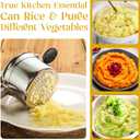 Bellemain Heavy-Duty Stainless Steel Potato Ricer & Masher | 15 oz | Perfect for Mashed Potatoes | Kitchen Tool with 3 Interchangeable Discs (Green)