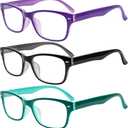 SIGVAN Reading Glasses 5 Packs Blue Light Blocking Eyeglasses Quality Spring Hinge Colorful Computer Readers for Women Men, +2.50