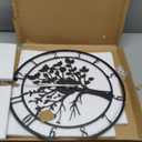 20inch/50cm Large Tree of Life Wall Clocks for Living Room Decor,Bedroom,Battery Operated Metal Big Decorative Silent Non Ticking Wall Clock for Farmhouse(Tree of Life, 20 inches)