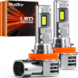 [2025 Upgrade] H 11 Led Bulbs [Latest & Brightest] 24000lm 800% Brighter 1:1 Mini Size Design With 6000k Cool WhiteDirect Installation Fog Light Bulbs Plug and Play, Pack of 2