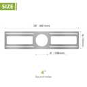 24-Pack New Construction Mounting Plate, 4Inch, LED Recessed Lighting Housing Kits, Flat Steel Rough-in Bracket Fixture for LED Light Bar, Shallow Recessed Lighting Housing Plate