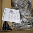 Aitatty Corner Shower Caddy Tension Pole: 4tier Adjustable Rustproof Bathroom Organizer Shelves - Bathtub Shampoo Rack 43.5-120 inch, Black