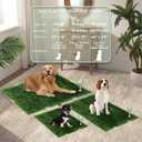 HQ4US 4LEGS Dog Pee Grass with Washable Pee Pads for Dog Litter Box 2 Sets, Extra Large Ultra-Absorbent Artificial Grass Pads for Dogs Potty Grass with Reusable Puppy Pads for Indoor Potty Training