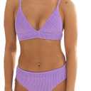 Bikini Sets for Women High Cut Bathing Suit 2 Piece High Waisted Cheeky Bottom Swimsuit, Large
