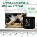 Automatic Reptile Mister Humidifier with Timer, Programmable Terrarium Misting System for Chameleons, Snakes, Frogs, Turtles & Lizards - Smart Spray Control (black)