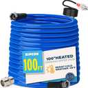 100FT Heated Water Hose for Rv,-45 Antifreeze Drinking Garden Water Hose with Energy Saving Thermostat1/2" Inner Diameter Rv AccessoriesRv Water Hose (100FT)