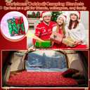 2 Pack Christmas Outdoor Blankets Gifts 78 x 55 in Stadium Blankets Windproof Waterproof Fleece Christmas Picnic Blanket for Campers Sports Fans(Stylish)