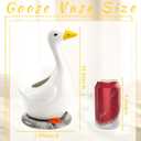 FoldTier Silly Goose Vase Ceramic Cute Flower Vase Goose Birthday Party Table Centerpieces White Animal Planter Pot Home Decor for Office Living Room Kitchen Bathroom Decor Housewarming Gifts
