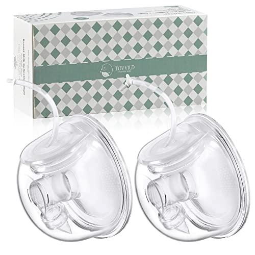 TOVVILD 8oz Breast Pump Milk Collection Cup - Compatible with Spectra S1/ S2/ S9, Not Original Spectra Accessories, Replace Breast Pump Kits, 24mm Flange Breast Milk Collector Cup Tubing Parts
