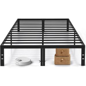 Full Size Bed Frame, 14 Inch Metal Platform with Steel Slat Support