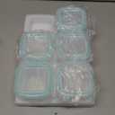 SOACOAKO Small Glass Containers 5 Pack, 6 oz Reusable, Airtight, Leakproof Mini Food Storage Containers with Lids