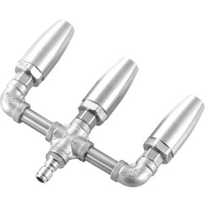 Triple Turbo Nozzle Pressure Washer, Stainless Steel 360 Rotating Turbo Tip with 1/4" Quick Connector, 1.5 Orifice 3-in-1 Turbo Nozzle, 3000 PSI