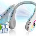 VEKK Portable Neck Fan 360 Wind Direction Adjustment Bladeless Neck Fan, 6000 mAh Battery Operated Wearable Personal Fan, Flexible Cooling Fan for Outdoor & Indoor Activities and Travel (white)