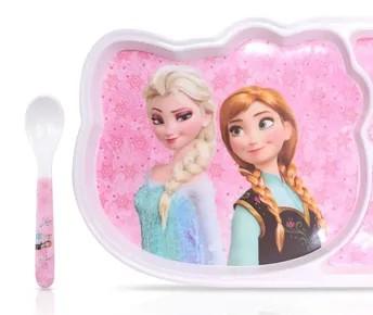 Princess Set Durable Tableware Meal Dishes Mealtime Set includes Dinner Serving Bowl Plate Cup with a Matching Spoon & Fork