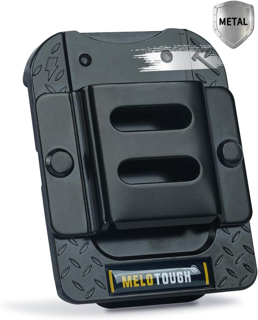 MELOTOUGH Drill Holder for Tool Belt, Drill Clip,Tape Holder for Tool Belt,Tape Measure Holder,Measuring Tape Holder,Black,1PCS,Father Day Deal