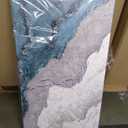 Abstract Wall Art Decor Large Modern Blue White Wall Art Prints Abstract Canvas Art Wall Decor Wave Artwork for Walls Coastal Minimalist Wall Art Decorations Bedroom Office Wall Art Decor 24" X 48"