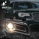 Halogen Headlight Assembly Compatible with Chrysler 300 300C 2015 2016 2017 2018 Headlamp with White Bezel Replacement Right Passenger Side RH 68214382AD CH2503269