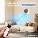 8" Room to Room Fan with Remote, Reversible Through Wall Fan for Quietly Circulating Air, 320 CFM Through the Wall Fan with Temperature Control, Durable Build Quality, In Wall Fan for Closet, Laundry