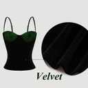 Women Sexy Sequin Bra Tank Top Dressy Metallic Sparkly Holiday Festival Shirt (Black, S)