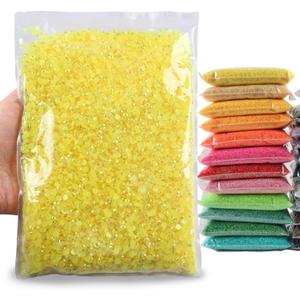 Big Pack 4mm 25000PCS Resin Rhinestone Flatback Round AB Jelly Color Rhinestones for Nail Art, Bottles, Makeup Clothes Shoes Cup DIY Crafts Supplies (49 Yellow AB)