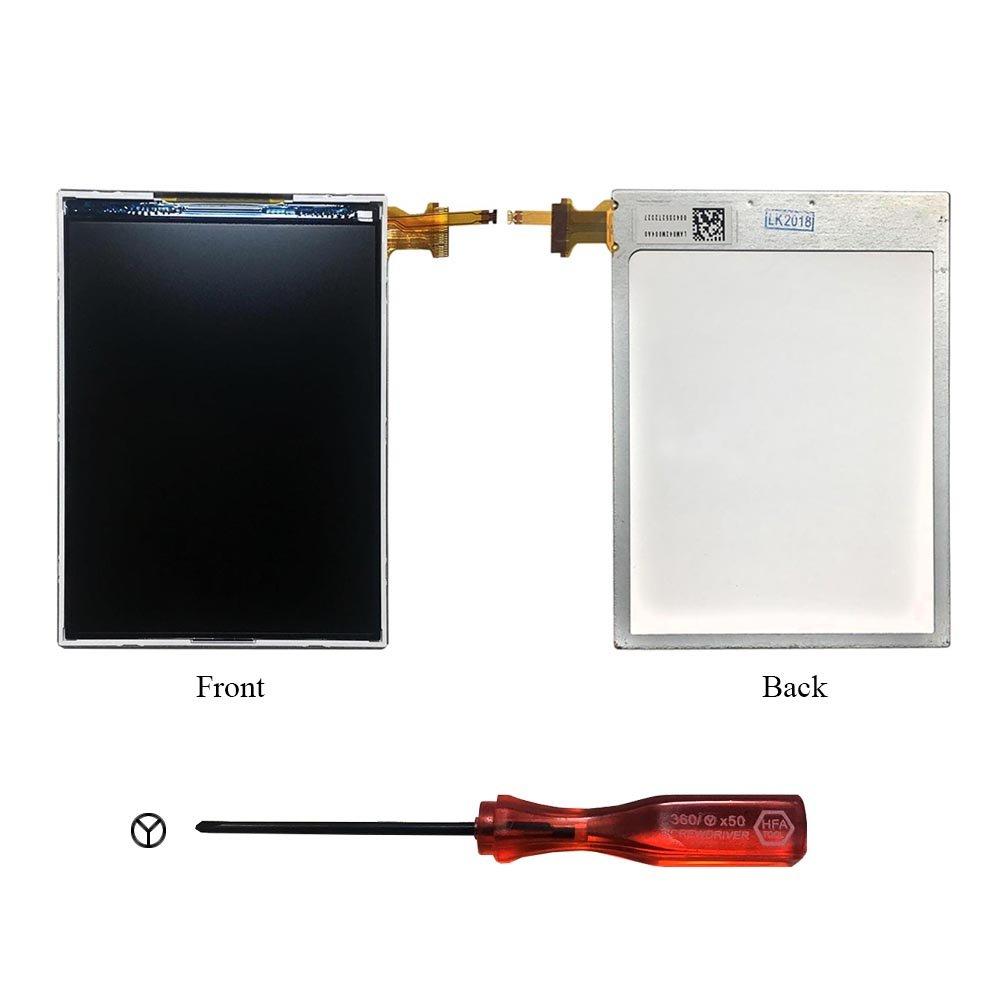 Rinbers OEM Replacement Bottom Lower LCD Screen Display Replacement for 2015 Nintendo New 3DS N3DS XL LL with Y Tool