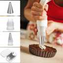 2 x Cake Decorating Tips Storage Set Including 25 Flower Piping Tips with 2 Pcs Icing Piping Tip Couplers 27 Grids Storage Container DIY Cake Flower Nails for Cookie Cupcake Floral Patterns