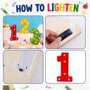 8.07 Inch Wooden 123 Light Up Letter Back to School Decorations