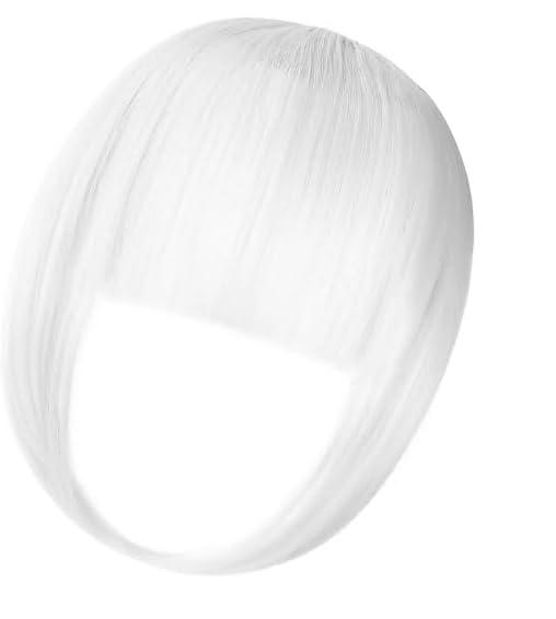 Clip in Bangs, Synthetic French Bangs Hair Clip, Fake Bangs Fringe with Temples Hairpieces 344