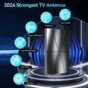 2026 Updated TV Antenna,4500+ Miles Range Antenna for Smart TV Indoor/Outdoor,360 Reception Digital TV Antenna for Local Channels and All Smart/Old TVs-40ft Thick Coax Cable and Amplifier