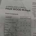 Cordless Fauxwood Blind 45" X 60"