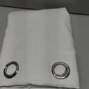 XWZO 100% Blackout Curtains 2 Panels with Tiebacks- Heat and Full Light Blocking Window Treatment with Black Liner for Bedroom/Nursery, Grommet Top, White, W52 x L84 Inches Long, Set of 2