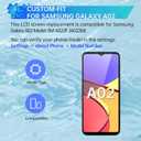 Screen Replacement for Samsung Galaxy A02 LCD Display Touch Digitizer Full Assembly with Frame Side Button Ear Speaker Vibration Motor Glass Repair Tools Kit SM-A022F (A022F A022M)