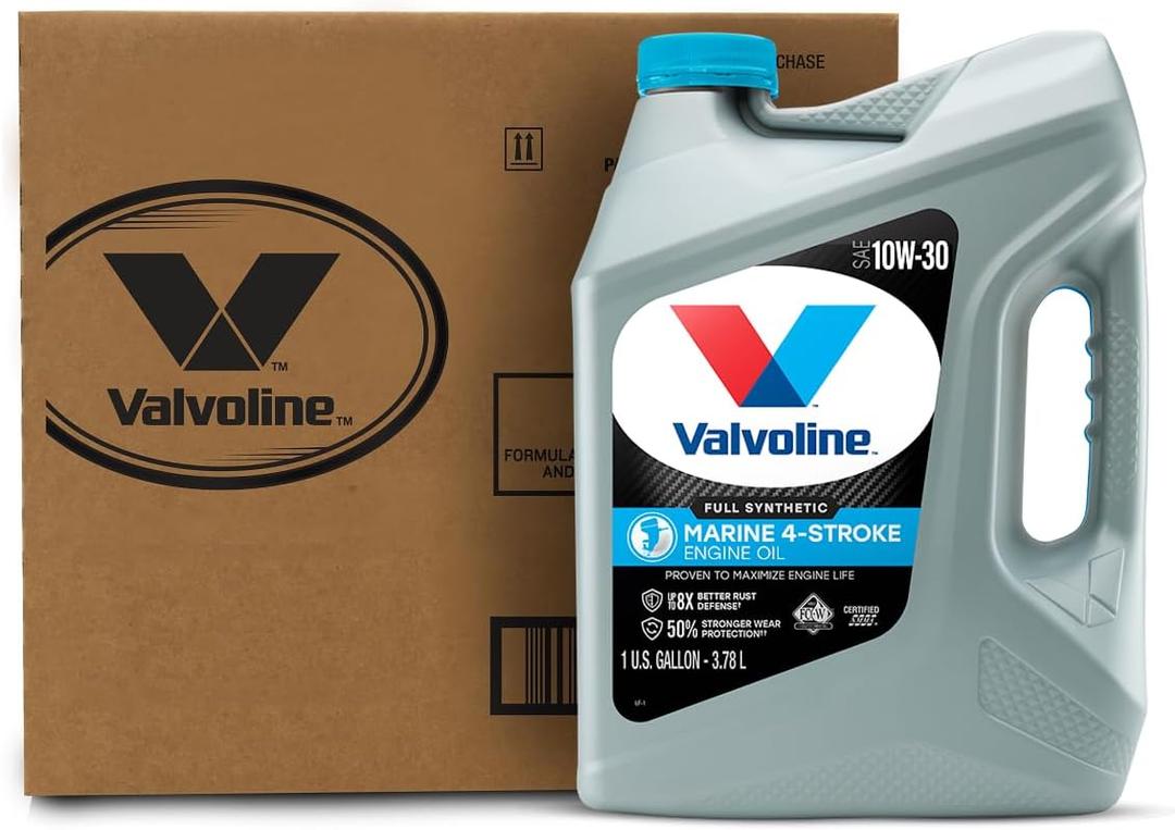 Valvoline 4-Stroke Marine Full Synthetic Engine Oil 1 Gallon (Pack of 3)