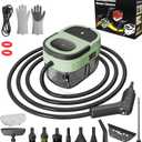 Handheld Steam Cleaner, 2500W High Pressure Steamer for Cleaning, Portable Steam Cleaner with 1.6L Water Tank, 3 Levels Adjustable Handle, Steam Cleaner for Home, Car, Furniture, Bed Bugs (Green)