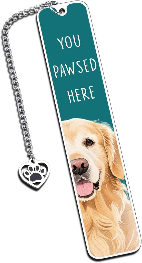 Golden Retriever Gifts for Women Men, Gift for Golden Retriever Lovers, Dog Mom Gifts for Women, Christmas Gift for Dog Lovers, Stocking Stuffers for Kids Adults, Reading Accessories for Book Lover