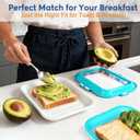 2-Pack Avocado Saver, Onion Saver  Stacking Food Storage Trays, Food Preservation Tray for Avocados, Onions, Broccoli, Carrots, Chicken and Beef, Freezer Safe