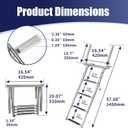 4-Step Boat Ladder Marine Stainless Steel Telescoping Ladder