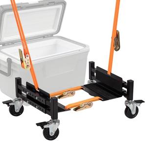 Eastrexon Cooler Wheel Kit, 4 Universal Casters w/Brakes, Labor-Saving Design for Long-Distance Transportation, Powder-Coated for Durability, Easy to Install, Suitable for Camping, Travel and Sports