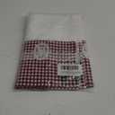 ARTMAGIC Red Plaid Kitchen Curtain Valance and Tiers Set Farmhouse Lace Sheer Curtains Set Short Window Rod Pocket for Kitchen Bedroom Bathroom Living Room(Red,3pcs,54"x18"+27"x24"x2)
