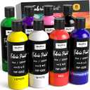 Nicpro 8 Colors Permanent Fabric Paint (4 oz, 120 ml) Soft Fabric Paint for Clothes, Non-Toxic Textile Paint for Fabric DIY Crafts, T-shirts, Shoes Jeans Bags Canvas for Adult with Color Wheel