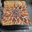 Mustard Yellow Dahlia Pillow Covers 20X20 Inch Geometry Floral Couch Pillow Cases Modern Abstract Flower Decorative Throw Pillows Set of 2 Home Decor for Living Room Bedroom Sofa Couch Bed Cushion