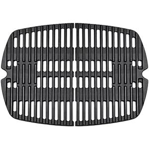 Barbqtime 7644 Grill Grates for Weber Q100, Q1000, Q120, Q1200, Q1400 Series Gas Grill, Cast Iron Cooking Grates Replacement for Weber 50060301, 386000, 50060001, 51010001, 51060001