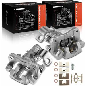 A-Premium Rear Driver and Passenger Side Disc Brake Caliper Assembly with Bracket Compatible with Honda and Acura Models - Civic 2006-2015, CSX 2006-2011, ILX 2013-2018
