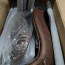 Brown Bar Stools Set of 2, Fabric Upholstered Barstools Armless, 24 in Bar Stool Bar Height, Black and Brown Barstools for Home Bar, Coffee Bar.