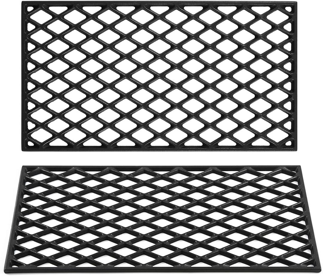 PB600PS1 Grill Grates Replacement Parts for Pit Boss 600 Pro Series Grill Parts PB 600 PS1 PB600 600PS1 Cast Iron Cooking Grates Sear Grids Pro Series II 600 Pitboss Pellet Smoker Grill Accessories