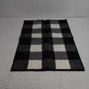 Buffalo Plaid Outdoor Rug, 20"x32" Checkered Front Door Mat, Non Slip Absorbent Entryway Rug Doormat, Washable Rugs for Layered Door Mats Porch/Front Porch/Farmhouse Black and White for Indoor/Outdoor (1'8" x 2'8" (Rectangular))