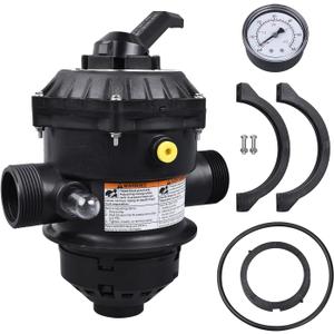 262506 1-1/2 6-Way Clamp Style Valve Compatible with Pentair 262506 Multiport Valve, Compatible with Tagelus/Sand Dollar/Meteor Pool and Spa Sand Filters Replace 4600-2506, 4600-2507