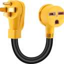 Relaxweex 1FT Dryer Adapter Compatible with NEMA 240v 50 Amp Male Plug 30 Amp Female Receptacle Heavy Duty Generator EV Charger Power Cord Plug Adapter, Etl Listed(4 Prong to 3 Prong,14-50p to 6-30r)