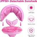 ZEYGLXC 2023 New Mermaid Baby Swimming Pool Floats,Inflatable Pool Swim Ring with Seat and Handle for Babies Toddlers Infant Training Summer